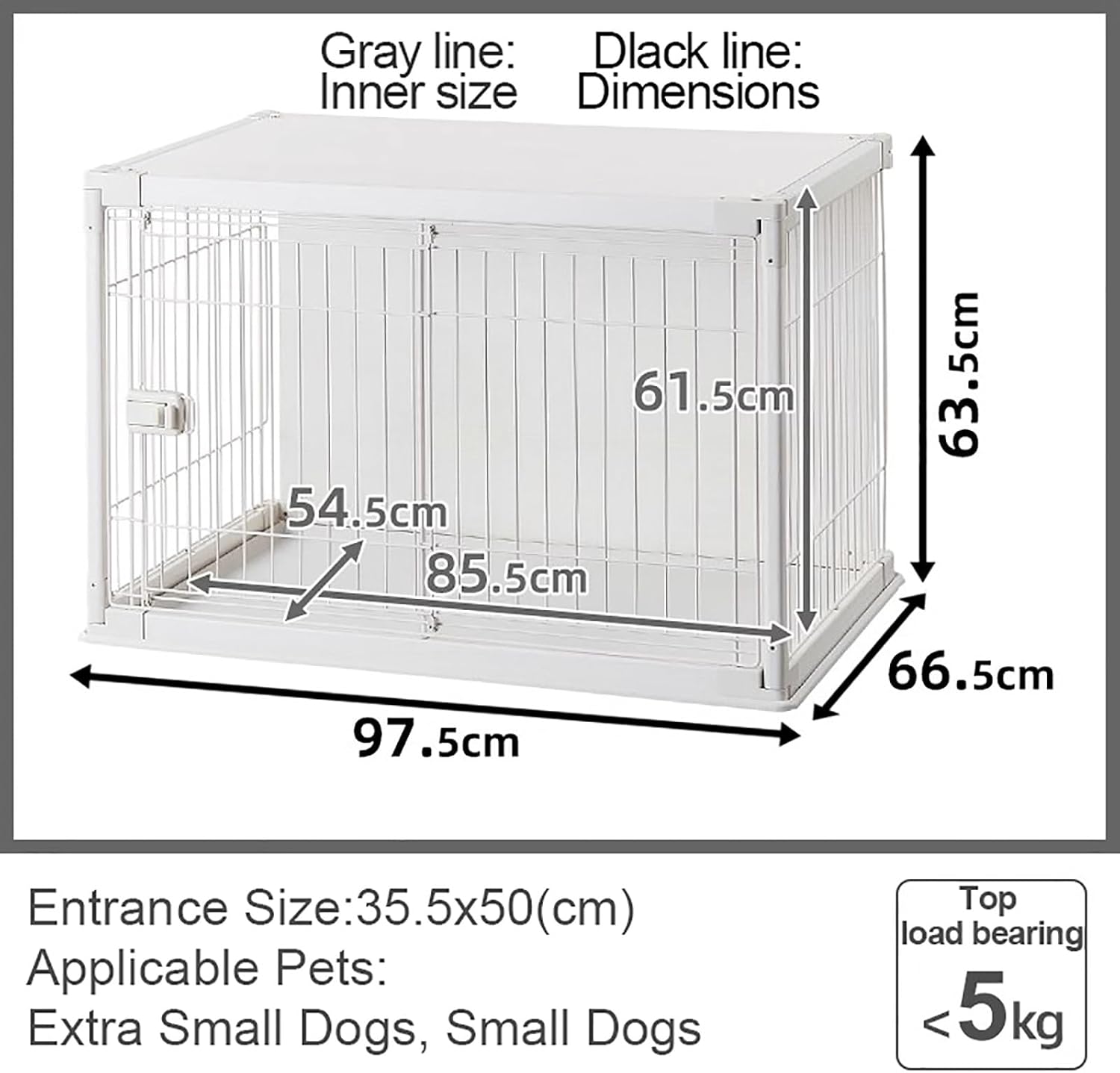 Heavy Sturdy Dog Kennel Dog Crate Furinture Decorative pet House End Table Wooden Dog Kennel Table Chew Resistant Modern Side End Table Indoor Dog House for Small/Medium/Large Dogs. (Color : 2, Size