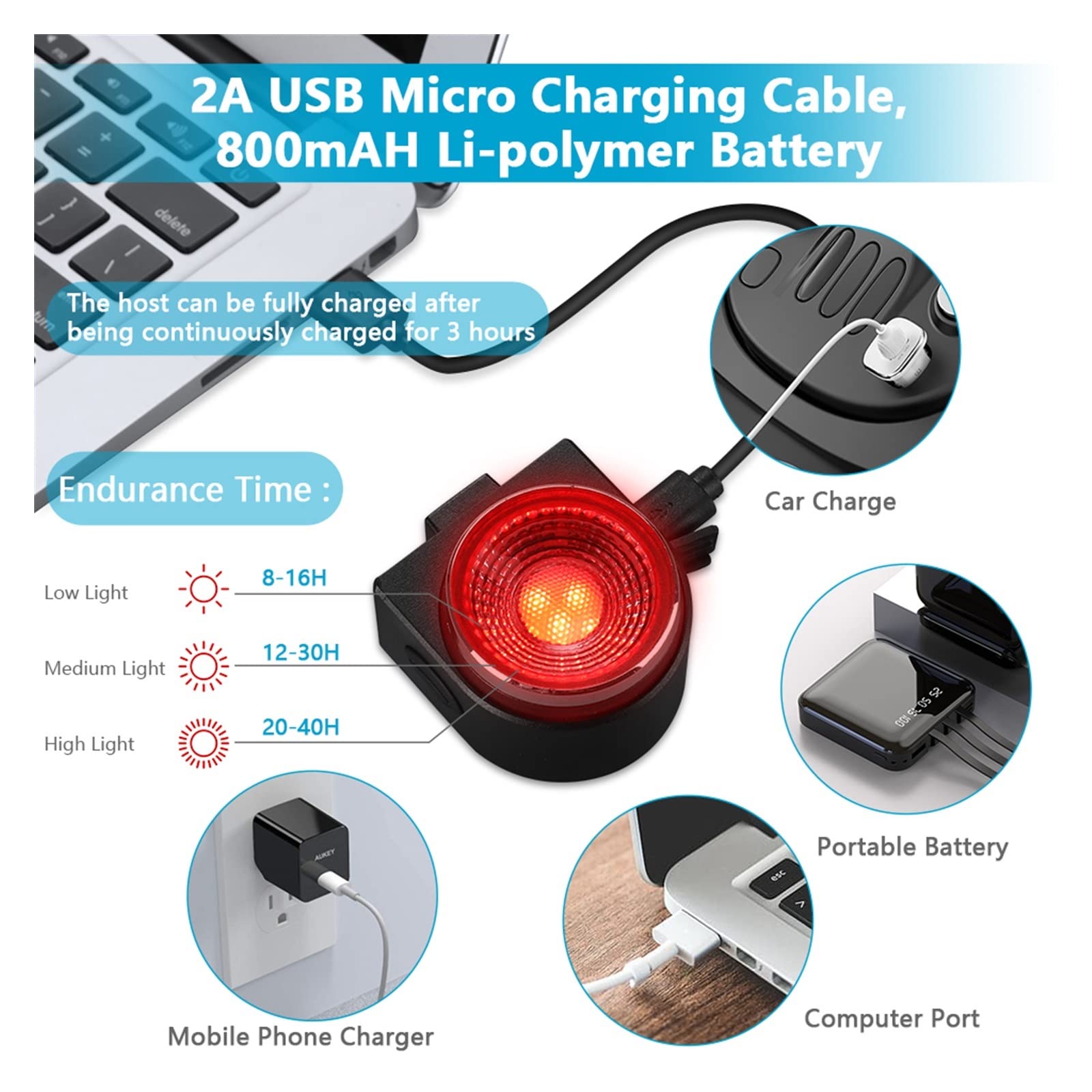 System alarmowy do domu, System alarmowy do domu, 2 w 1 światło tylne roweru alarm rowerowy pilot USB ładowanie włamywacz db IPX5 wodoodporny inteligentny czujnik hamulca do bezpieczeństwa domu i bezp