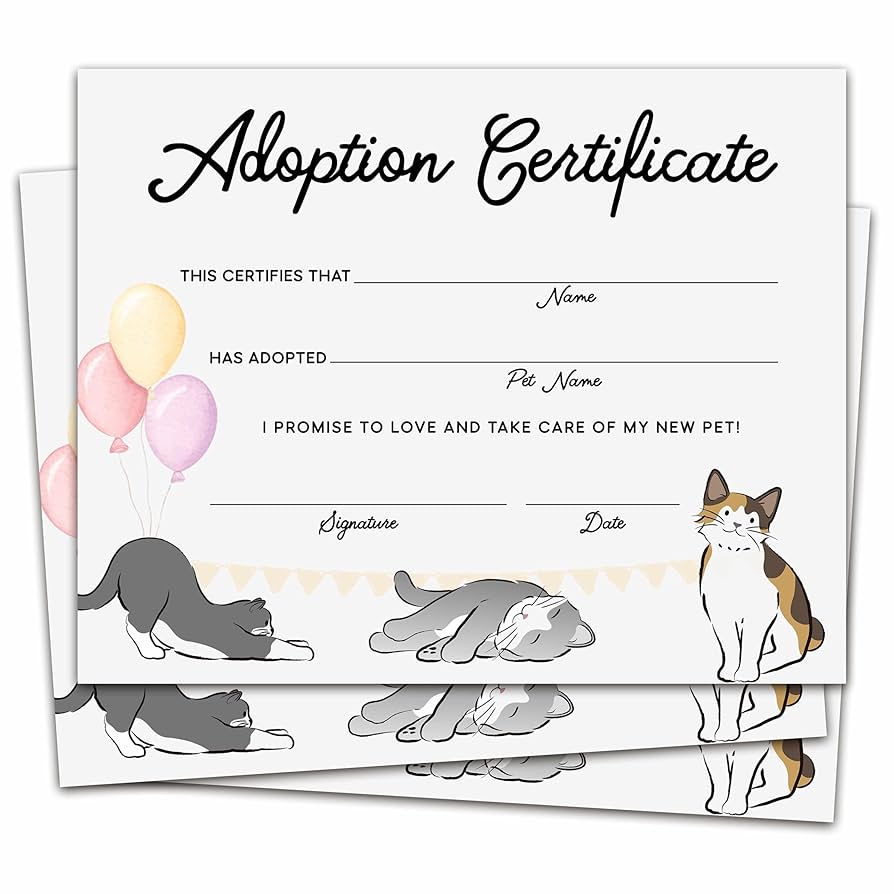 Amazon.com : Gihyan Cat Kitten Adoption Certificate, Colorful Cat Certificates of Adoption, Adopt Cat Gifts for Cat Birthday Parties, Adopting A Pet Party Favors Supplies, 10 Pcs Pet Adoption Certificates -09 : Office Products amazon-com-gihyan-cat-kitten-adoption-certificate-colorful-cat-certificates-of-adoption-adopt-cat-gifts-for-cat-birthday-parties-adopting-a-pet-party-favors-supplies-10-pcs-pet-adoption-certificates-09-office-products