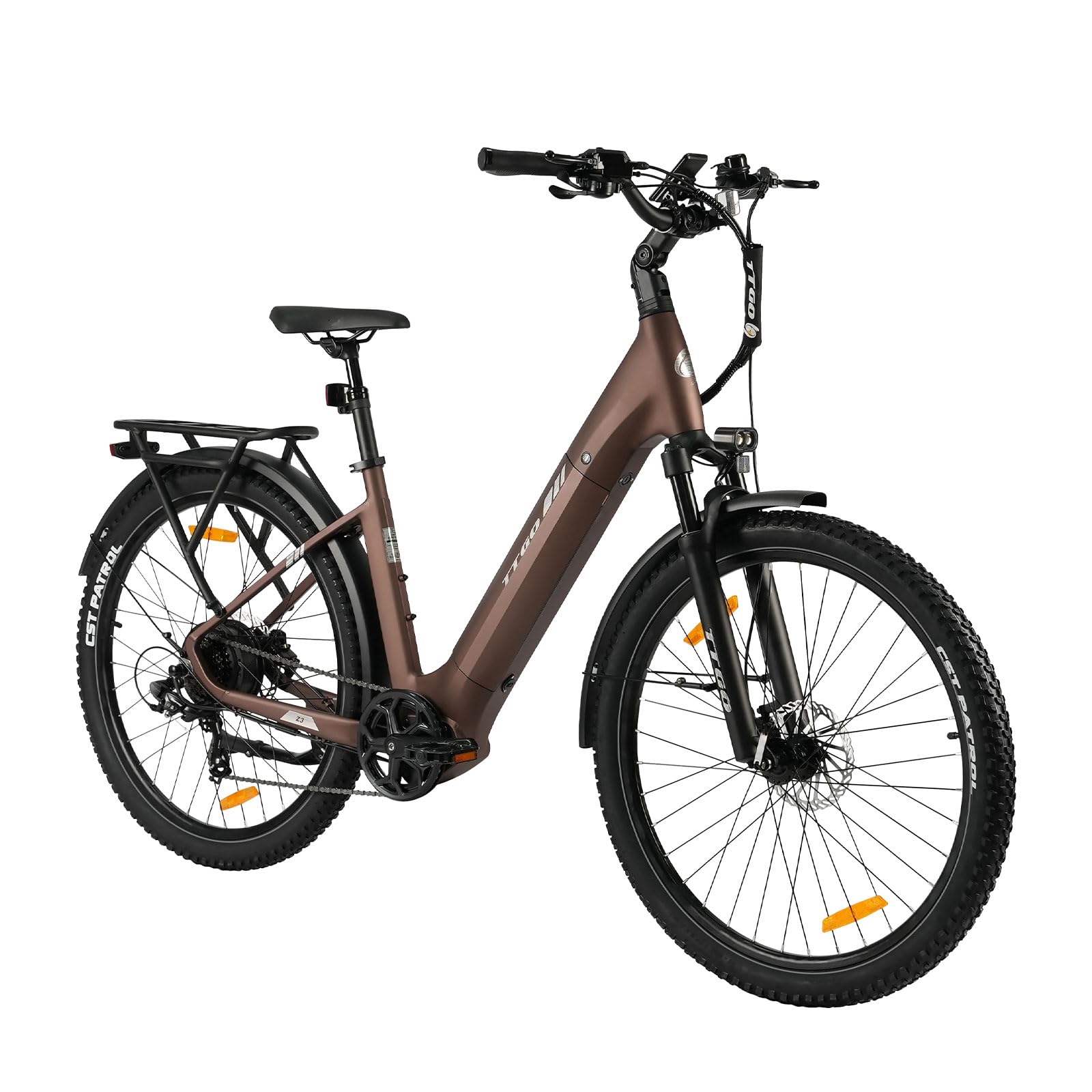 ttgo Z3 27.5Zoll E-Bike, für Damen & Herren, Pedelec mit 48V 15Ah Akku, bis 120 km Reichweite, 250W Heckmotor 70Nm, Shimano 7-Gang, hydraulische Scheibenbremsen, StVZO, 6061 Alu-Rahmen