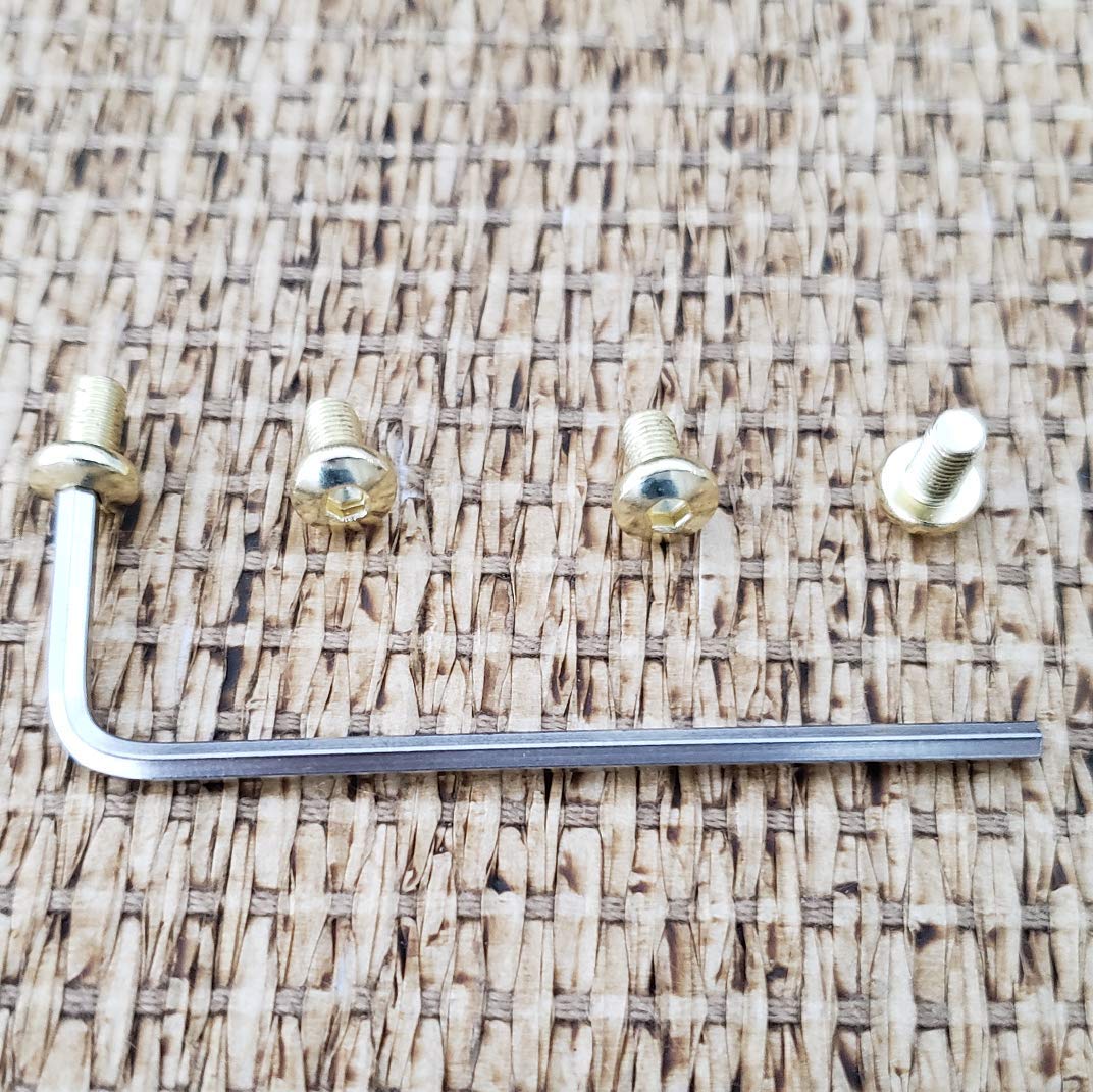 1911 Grips Full Size 45 Commander Gold Nickel Screws Included, fits Standard Government 1911 Models