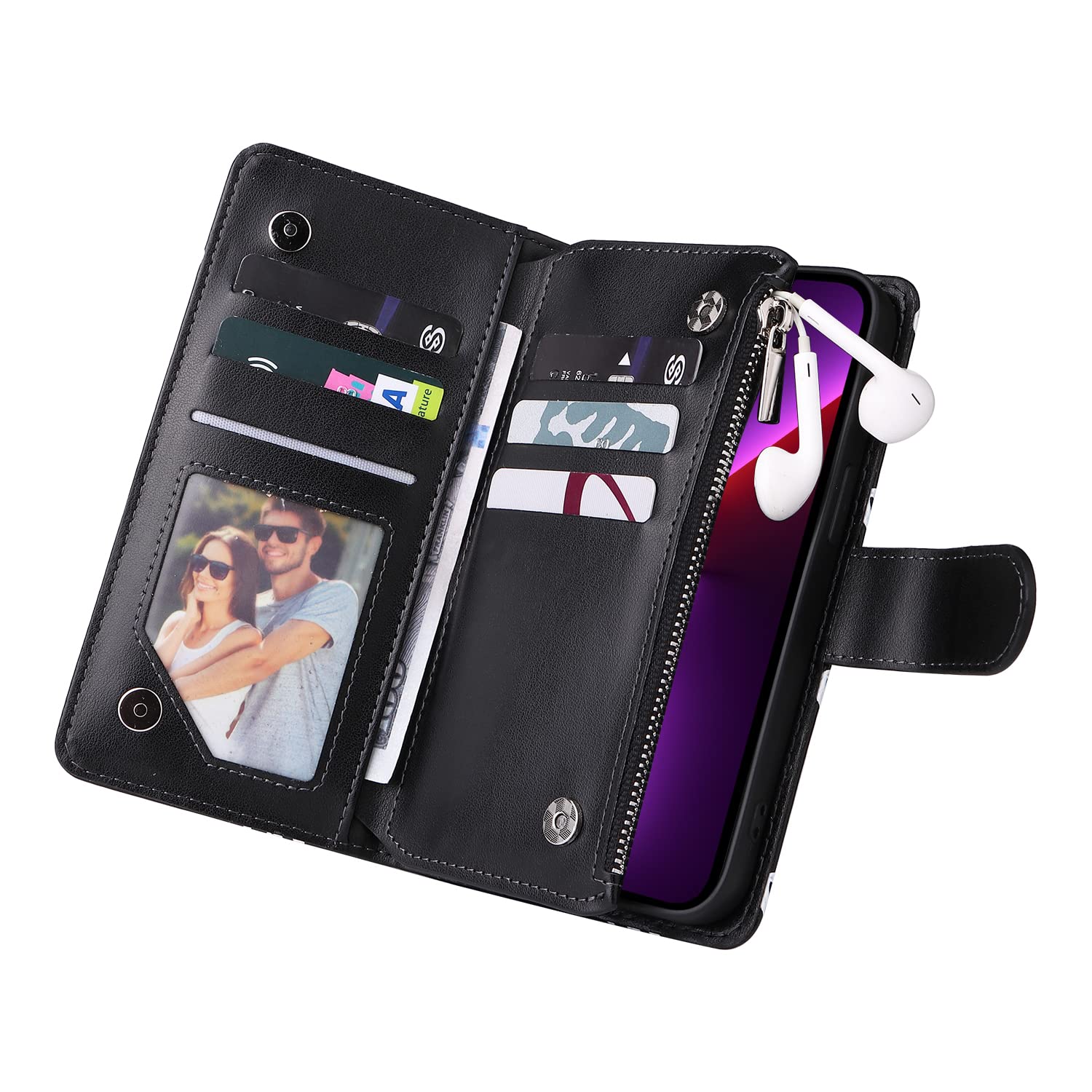 UEEBAI Custodia a portafoglio per iPhone 12 Mini 5.4 pollici