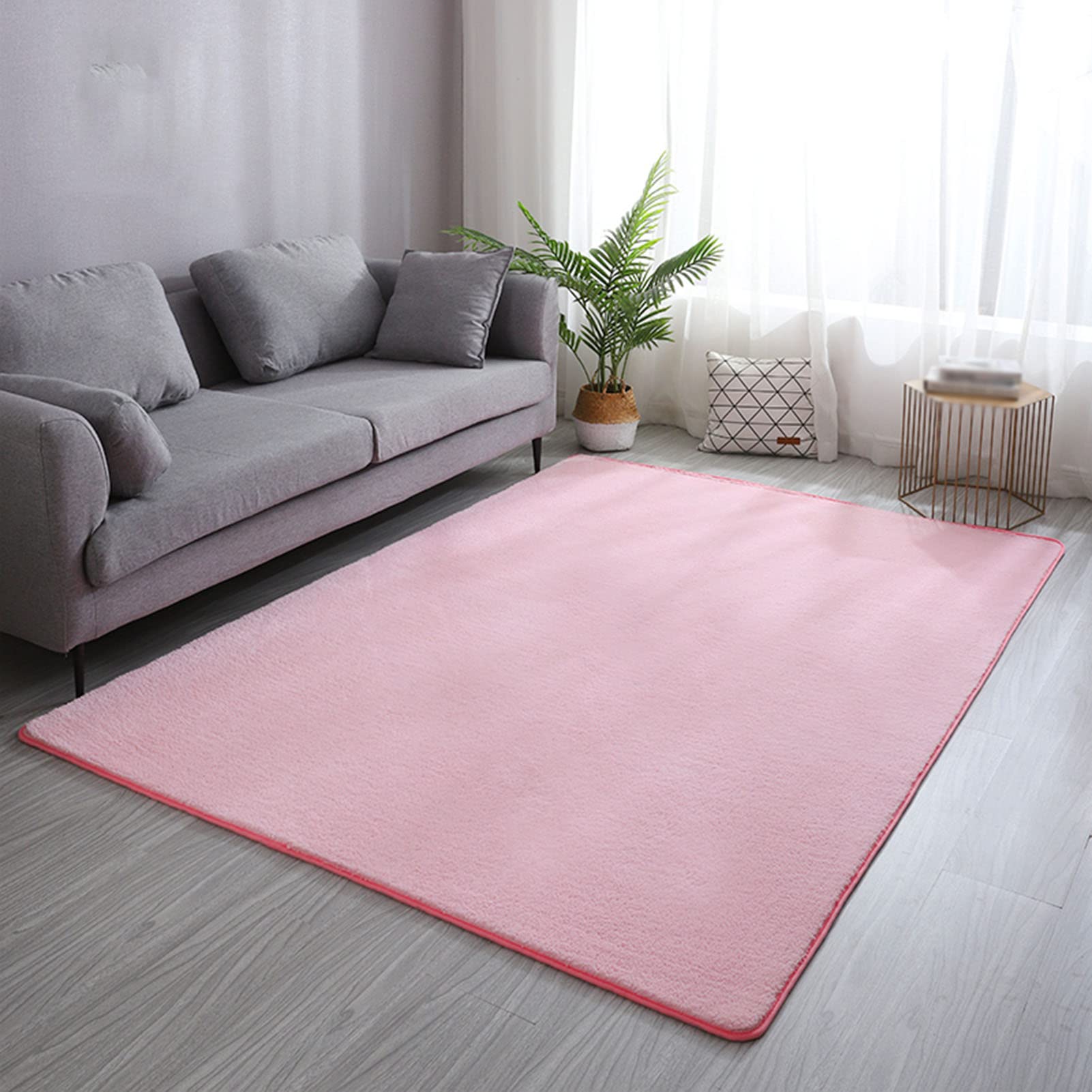 Grand tapis moderne à poils longs lavable 80x200 cm pour couloir et salon