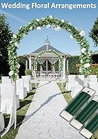 Vista 6 de Alambre floral verde, paquete de 3 cables flexibles de calibre 22 de 117 yardas para manualidades, coronas de Navidad, árboles, guirnaldas