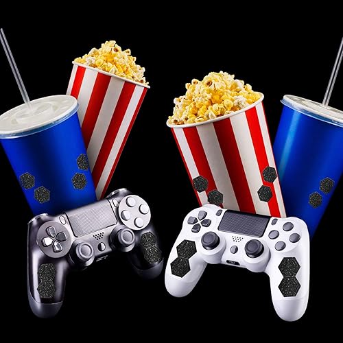 Miniatura 4 de 4 calcomanías de agarre para teléfono celular, antideslizantes, hexagonales, para teléfono, mouse, laptop, tableta, juegos, manualidades, color negro