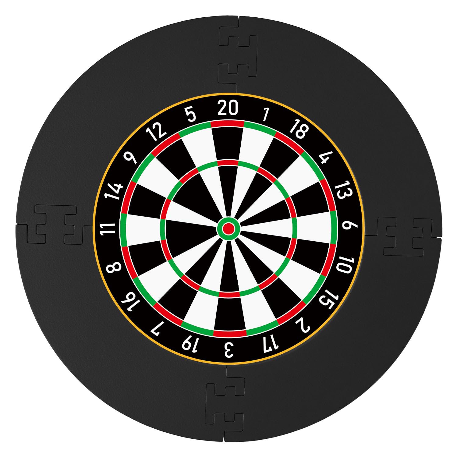 QWORK® Schutzring Dart Surround, Innendurchmesser 45 cm, 4 Teiliger - Perfekter Wandschutz & Langlebigkeit für Ihre Darts