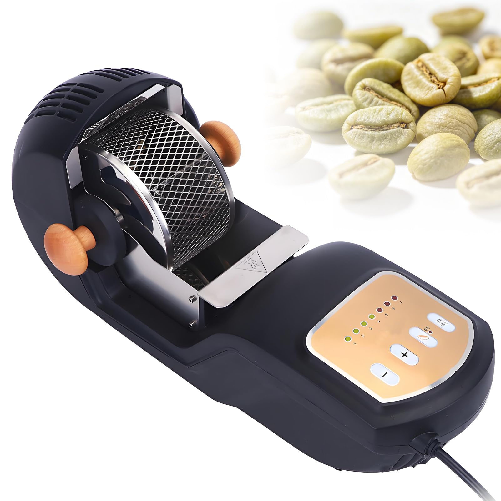 DNEPEI Portable Coffee Roaster for Home, Coffee Bean Roasting Machine with Adjustable Heat, Compact Countertop Roaster for Coffee Lovers, Fast Roasting