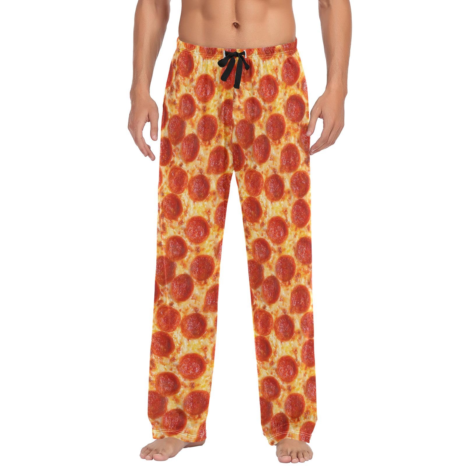 suabo Pajama Pants for Men, Black and White Cow Print Men's Separate Bottoms, Lounge Pants, Relaxed Sleep Pant-picture-20