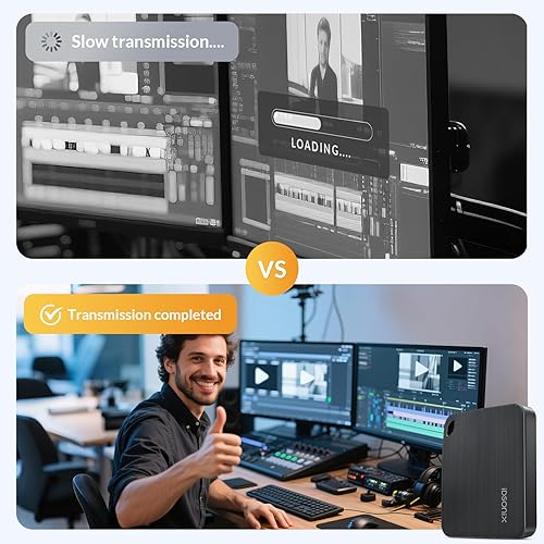 Miniatura 6 de iDsonix - SSD externo de 256 GB, USB 3.2 Gen 1, velocidad de lectura de hasta 466 MBs, unidad portátil de estado sólido para videos de respaldo y