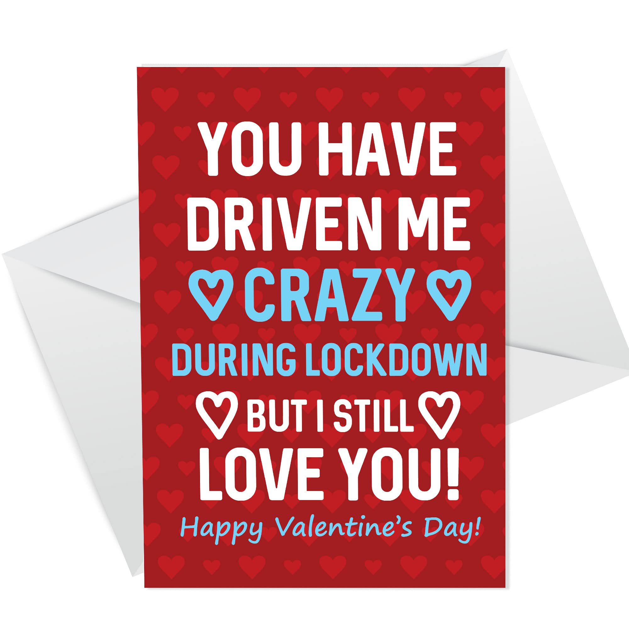 RED OCEAN Funny Valentines Day Card For Him Boyfriend Girlfriend Husband Wife Lockdown 2021 Card For Her