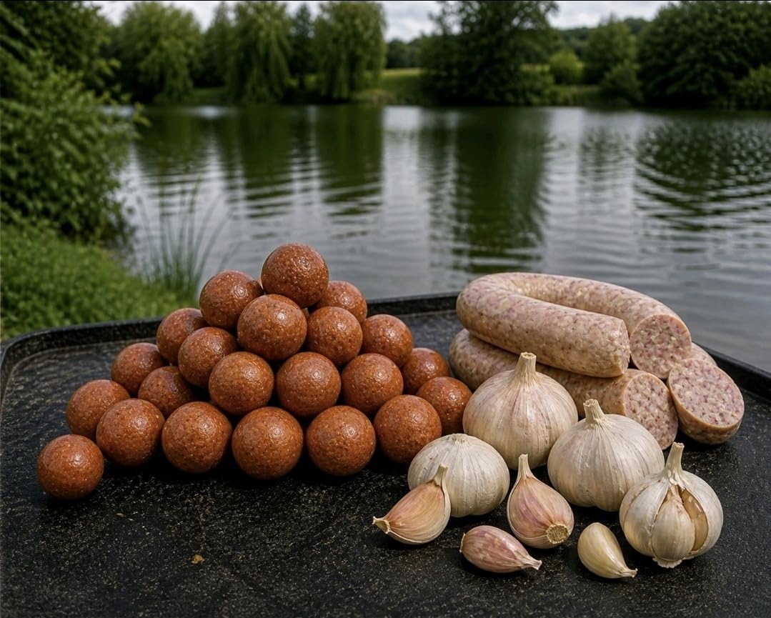 GARLIC SAUSAGE 12MM POP UP BOILIES CARP FISHING BAIT