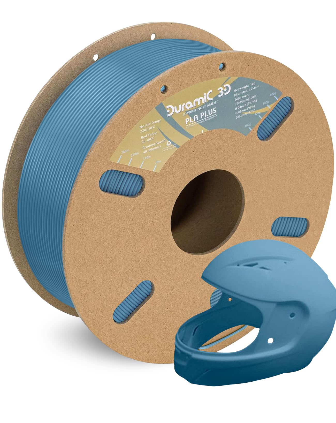 DURAMIC 3D Premium PLA Plus Printer Filament 1.75mm, 3D Printing Filament 1kg Spool(2.2lbs), Dimensional Accuracy +/- 0.05 mm (Denim Blue, 1 Pack)