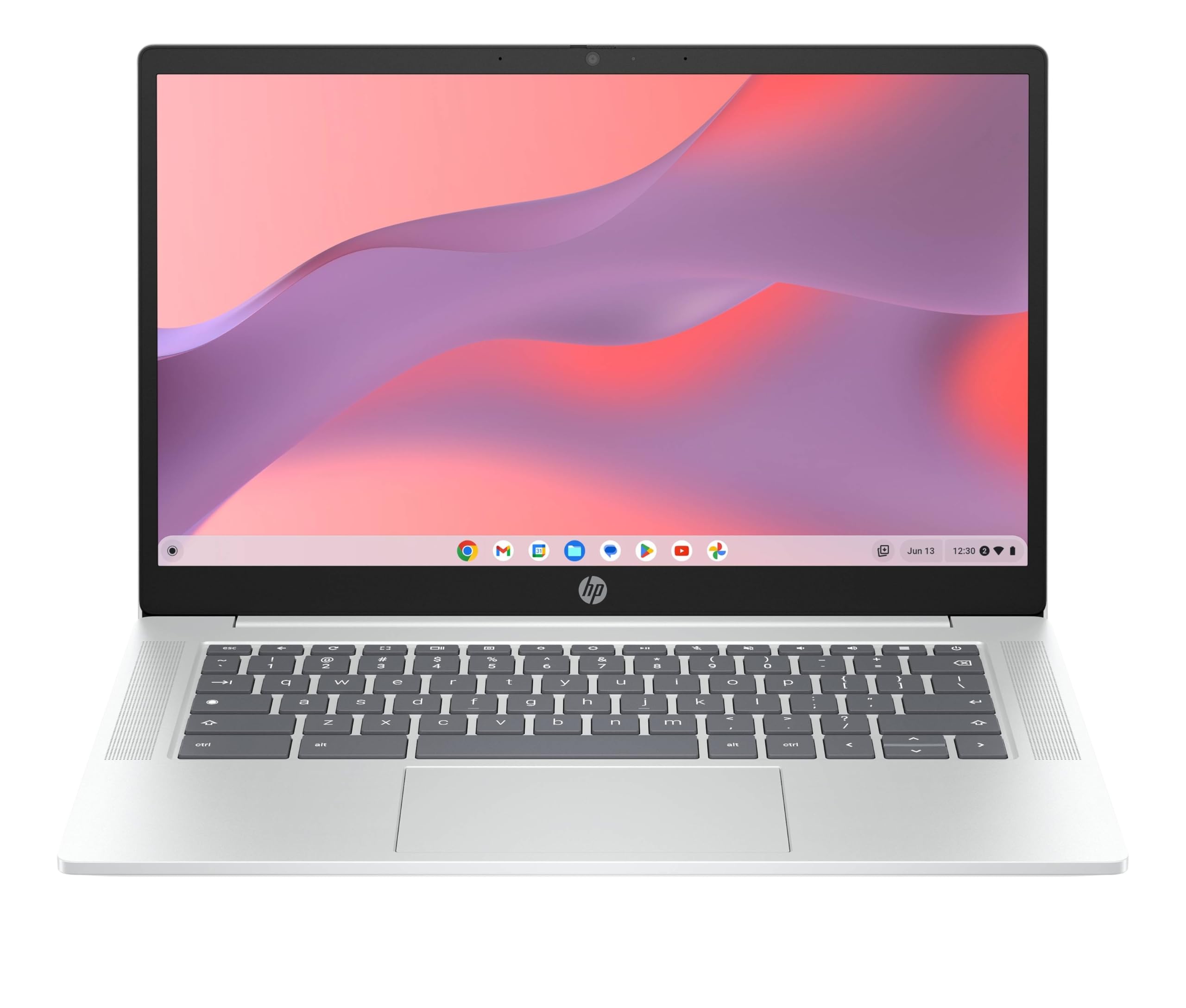 HP Chromebook 14a-nf0000slx, Notebook, Intel Processor N100, 4GB RAM, 128 GB, Grafica integrata, Display 14 FHD IPS Antiriflesso 300 nits, Laptop, ChromeOS, Portatile, Argento