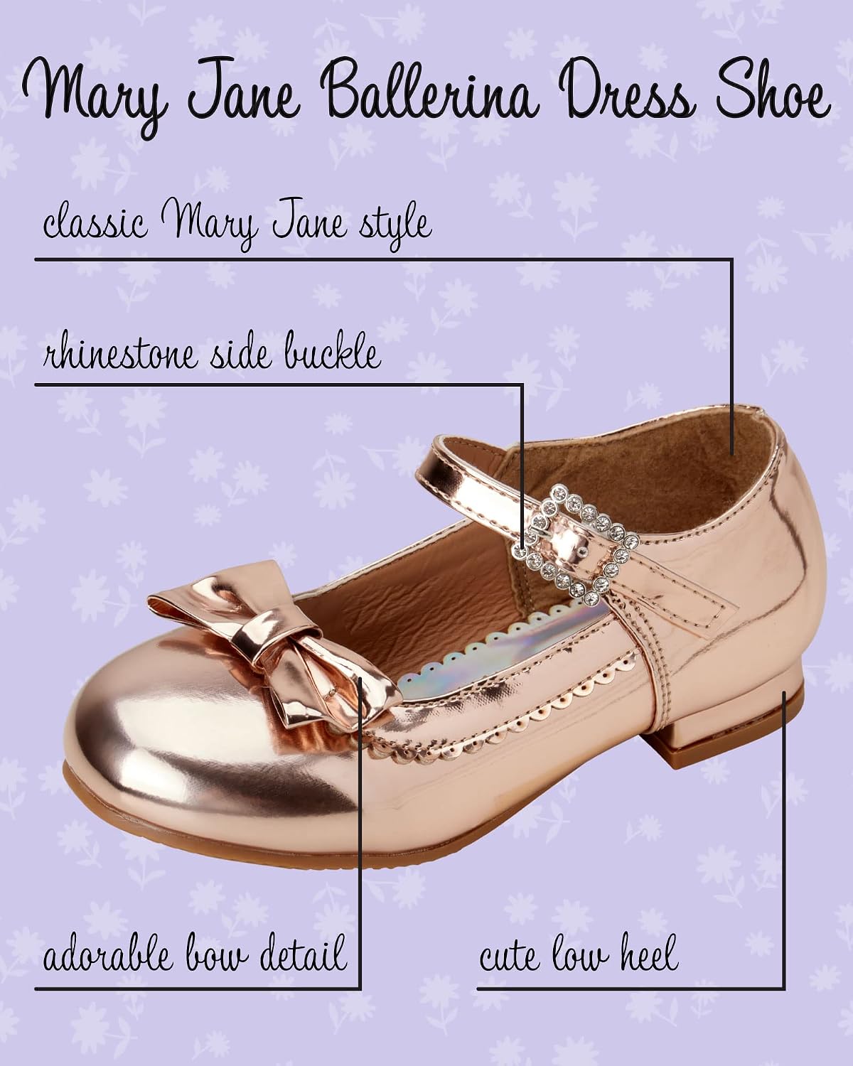 Josmo Girls Girls' Dress Shoes - Mary Jane Wedding Party Heels