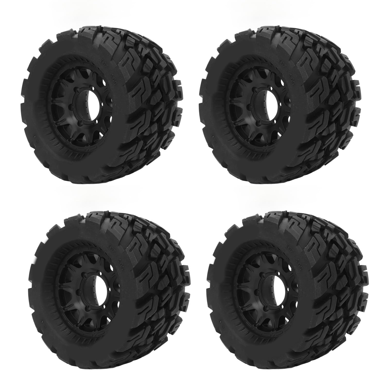 VGEBY Juego de Neumáticos de Goma RC, 4 Piezas Neumáticos de Goma RC Reemplazo Profesional Resistencia Al Desgaste Engrosado Ruedas de Cubo de Coche RC Juegos de Neumáticos y Ruedas