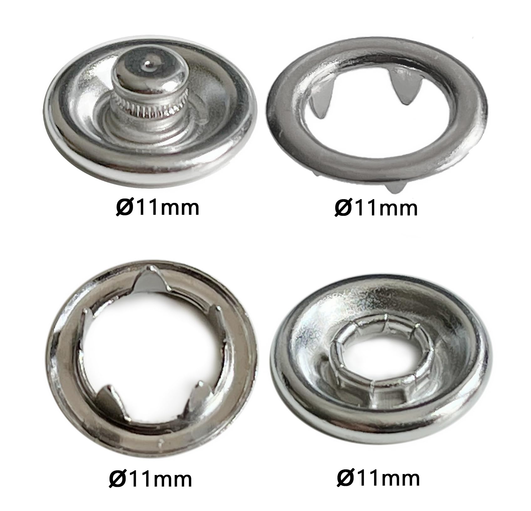 10 Set Di Bottoni Da Cucire In Metallo, Bottoni A Scatto Da 21 Mm Bottoni A Clip A Fiore Cavo Bottoni A Pressione Da Cucire Per Cappotti G 601099545094667