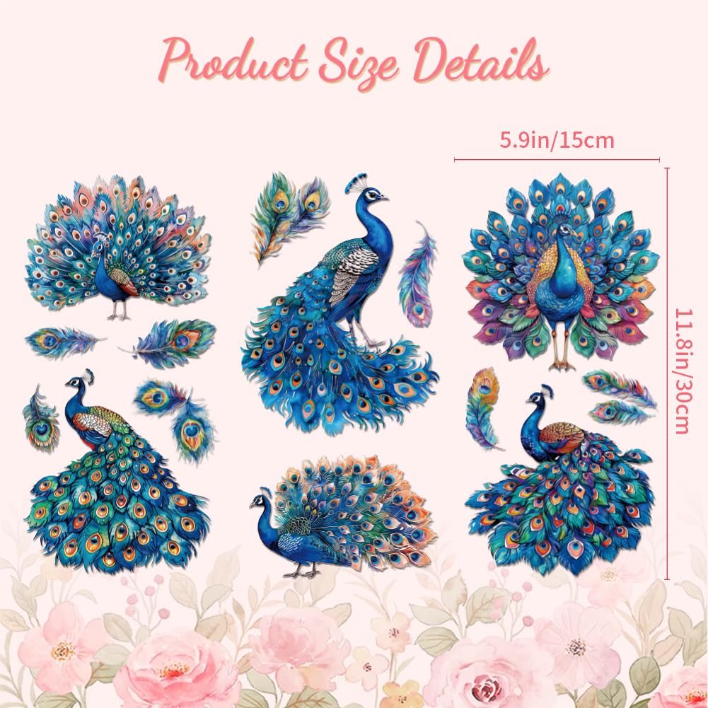 Peacoblue Rub on Transfer Decals for Furniture Crafts 15x30cm - Image 2