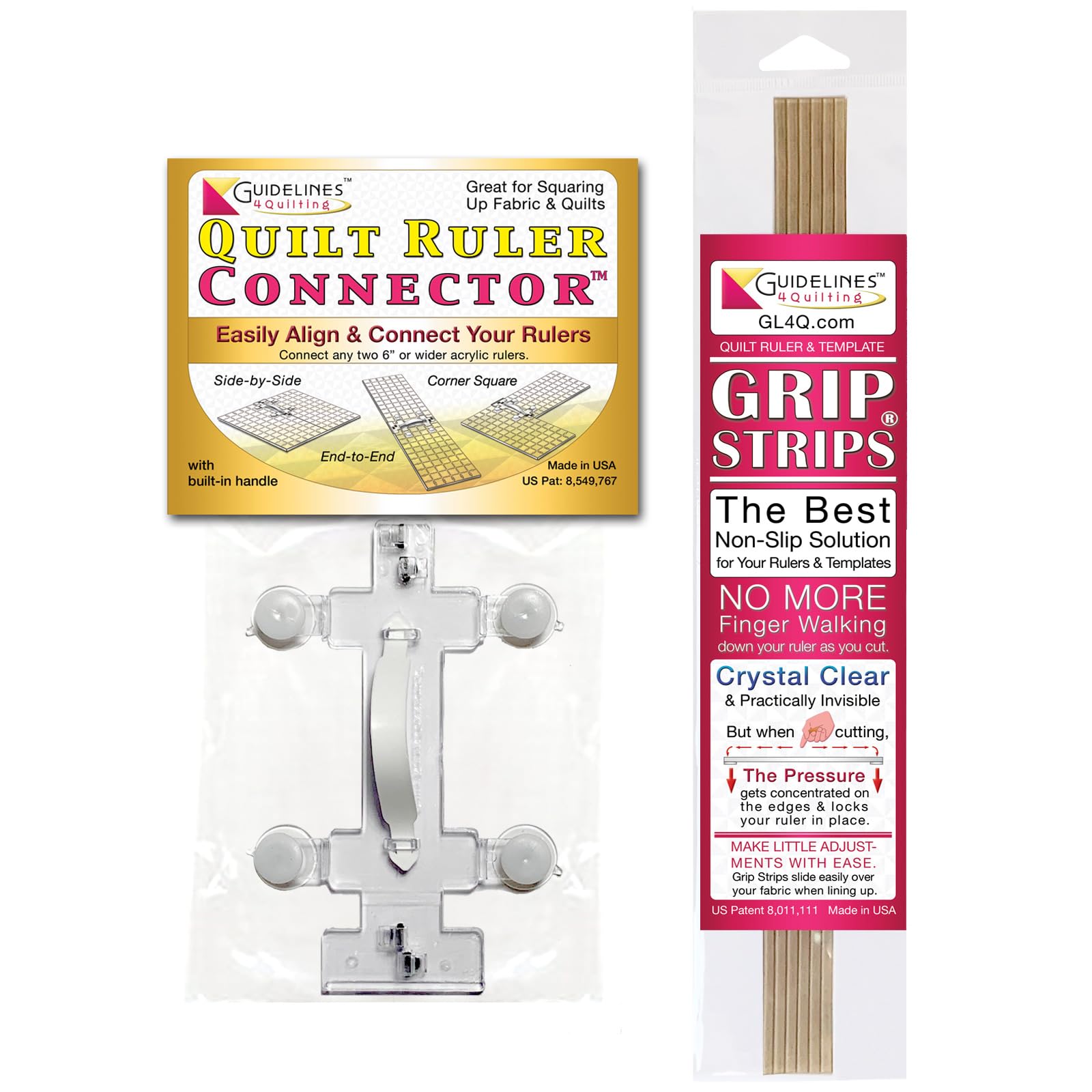 Quilt Ruler Connector & Grip Strips