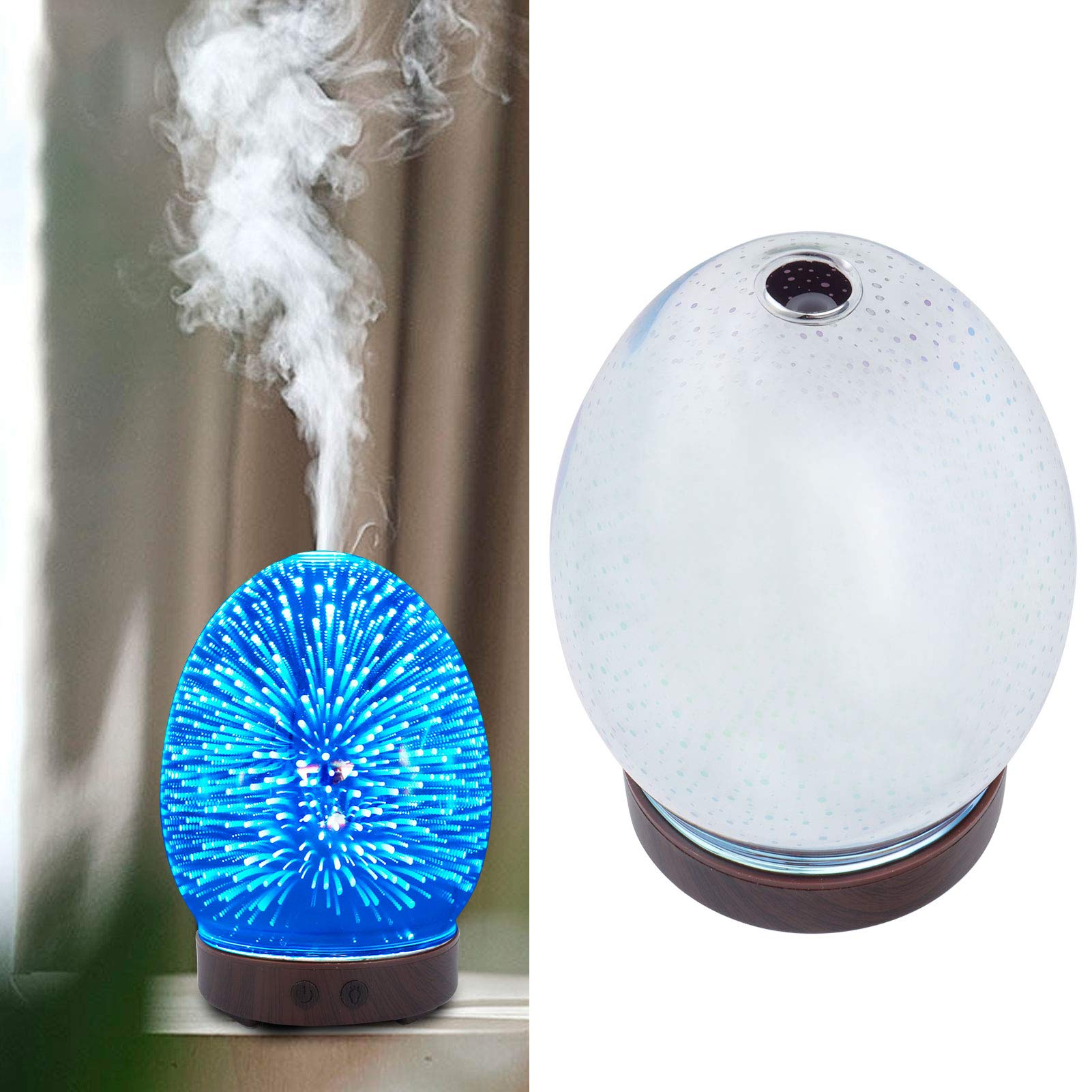 100 Ml Dyfuzor Do Aromaterapii Dyfuzor Zapachowy Do Sypialni, Ciche Nawilżacze Do Domu, 7 Bezpiecznych Kolorów światła, Do Sypialni Dziecka, Hotelu, Rośliny, Biały Wzór Air Wick Essential Mist