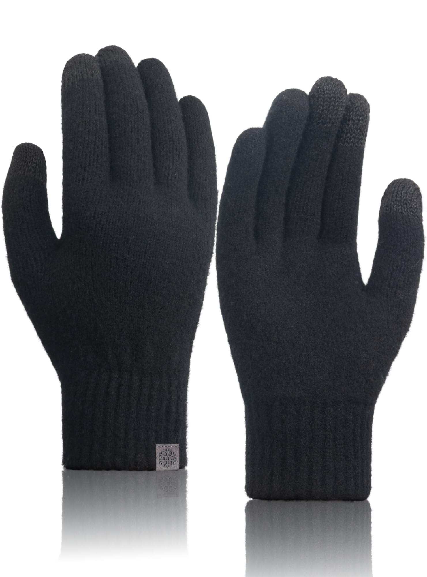 TRENDOUX 100% Merino Wool Gloves for Women Men - Winter Touchscreen Thermal Warm Gloves for Driving Running Texting Gift