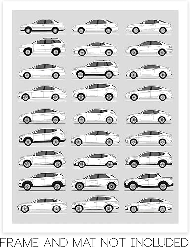 Miniatura 133 de Handmade Poster compatible with Chevy Print Wall Art Handmade Decor of the Best of Chevy Generations History Evolution 8x10" (Unframed) Satin Print
