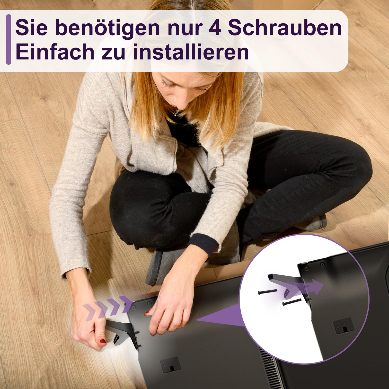 TV Standfüße für LG TV Beine, für 49 50 55 Zoll LG TV 55UJ630V 55UK6500 55UJ6540 55UM7300 55UN6900 55LJ5500UA 49UJ6300 49UK6300 49UM7300 49UN6900 50UK6300 50UK6500 50UM7300 50UN6900 mit Schrauben