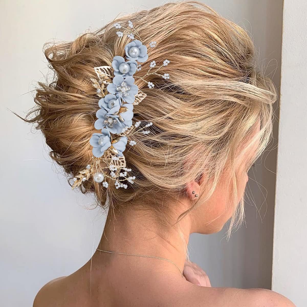 Amazon.com : 4 Pieces Bridal Flower Wedding Hair Comb  display picture 3