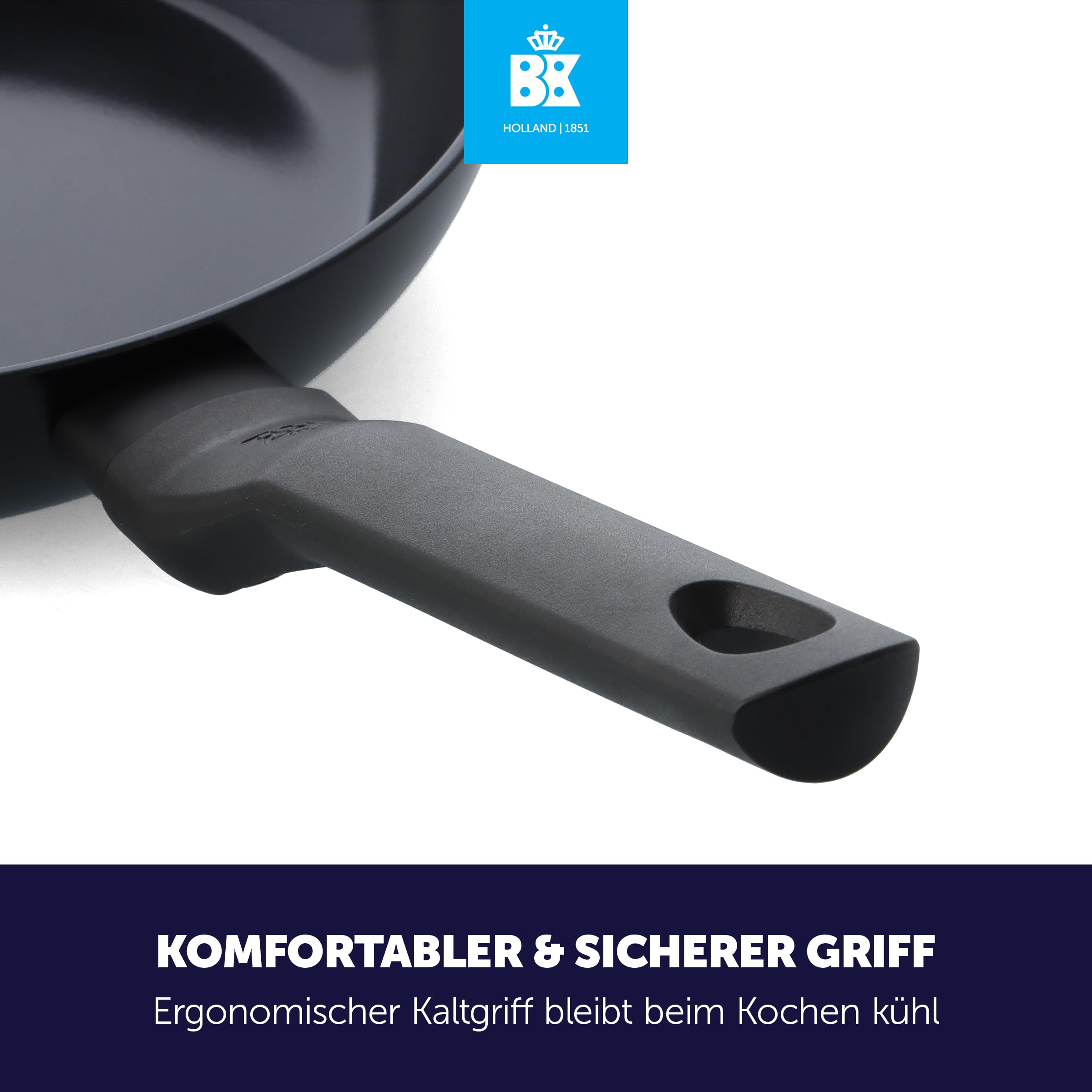 BK Enjoy - Juego de sartenes antiadherentes de cerámica, 2 piezas, diámetro 24/28 cm, sin PFAS, sartén de inducción, apta para horno hasta 160 °C, apto para lavavajillas, calentamiento rápido, asas de