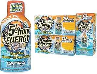 5-hour ENERGY Extra Strength Energy Shot, Tidal Twist (1.93 oz., 30 Count), Zero Calories & Sugar-Free 230 mg Caffeinated Energy Shot, Amino Acids & B Vitamins, Dietary Supplements, , Pina-Colada Flavor