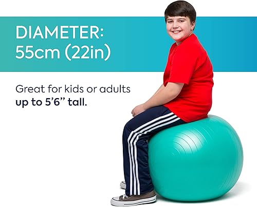 Vista 73 de Balón de equilibrio, el asiento sin ruedas es una silla flexible para la escuela, la oficina o el hogar Azul oscuro