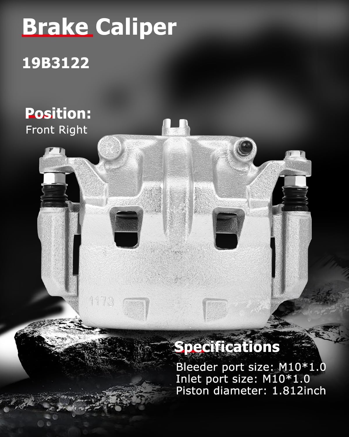 cciyu Front Right Brake Caliper Assembly w/Bracket 19B3122 2005 2006 2007 2008 2009 2010 2011 2012 2013 2014 2015 2016 2017 2018 2019 For Nissan For Frontier,2009 2010 2011 2012 For Suzuki For Equator