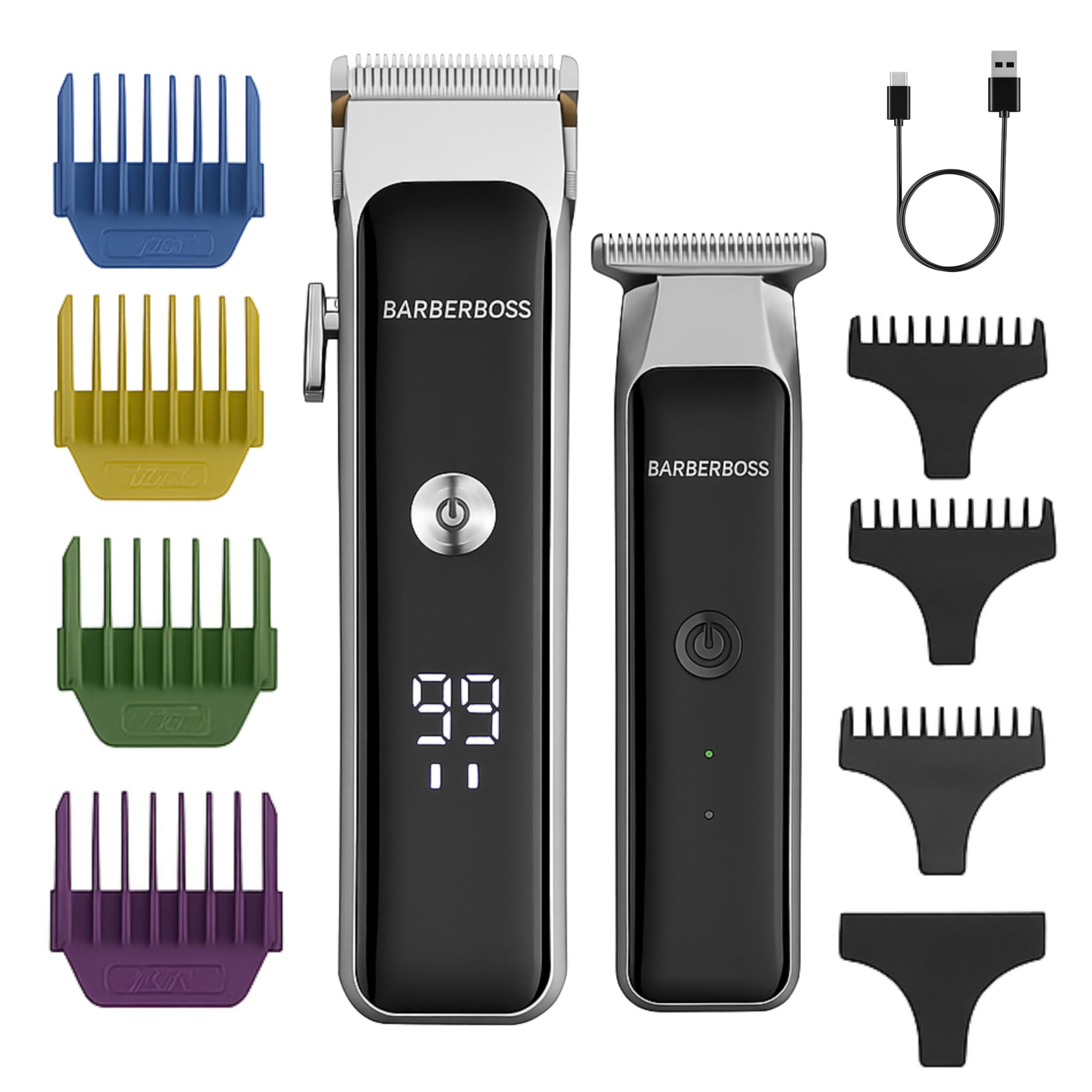 Cortapelos y barba para evitar tirones Barberboss con dial de precisión regulable 7