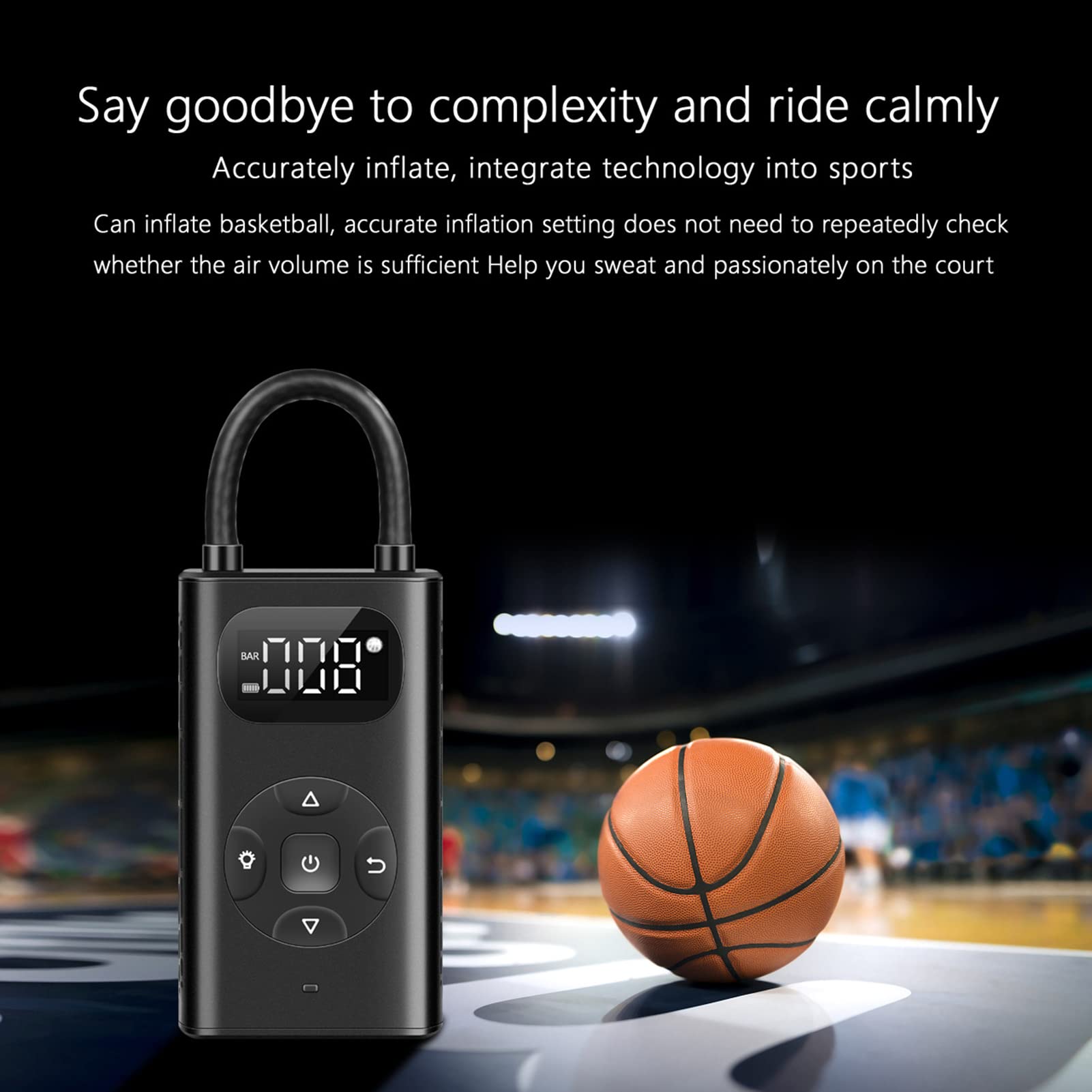Mini compresseur d'air portatif sans Fil de gonfleur de Pneu, Affichage numérique, Rechargeable par USB, Pompe à air électrique pour pneus de Voiture, balles
