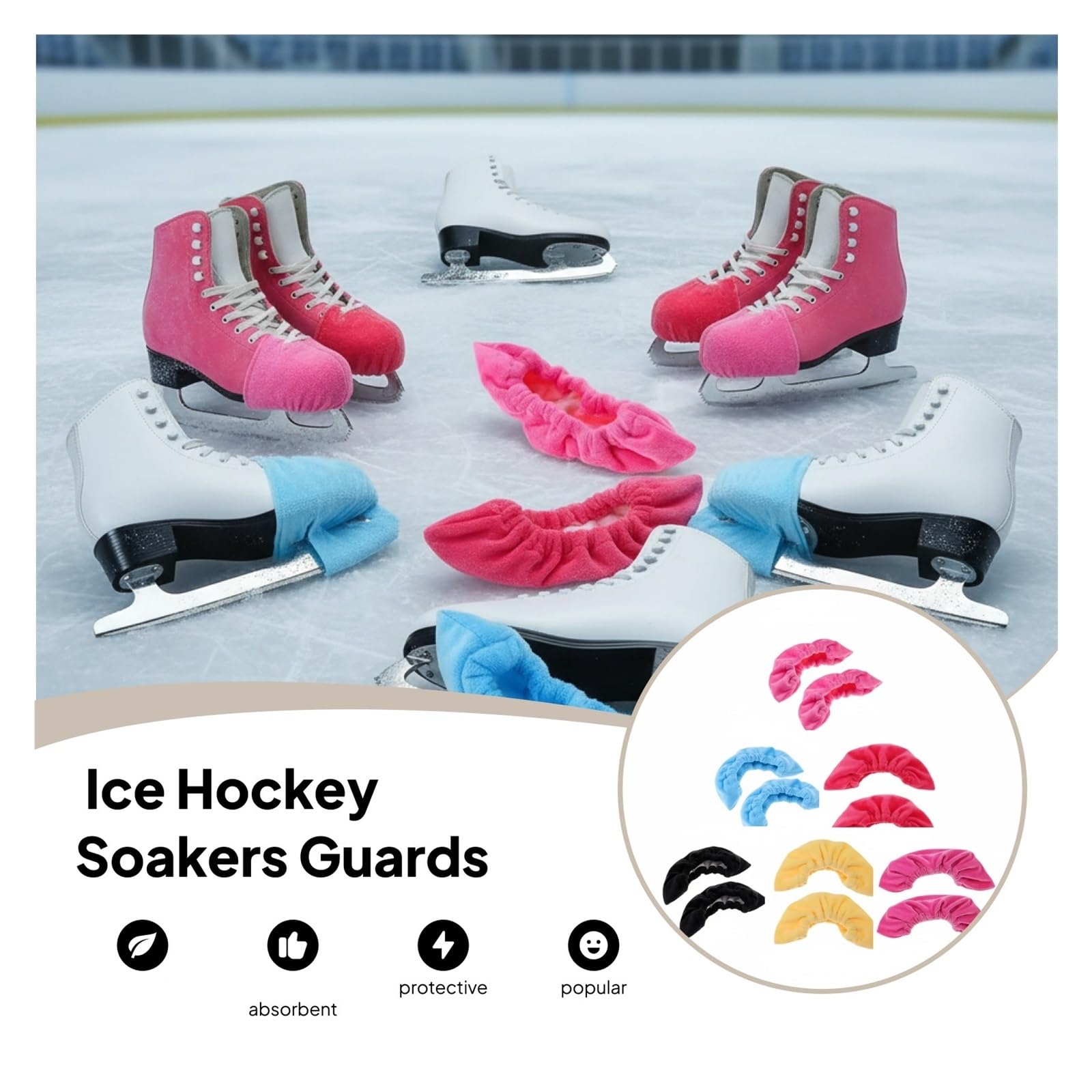 Osłony na buty do łyżwiarstwa figurowego Blade Guard hokeja lodzie i jazdy rolkach(Black)