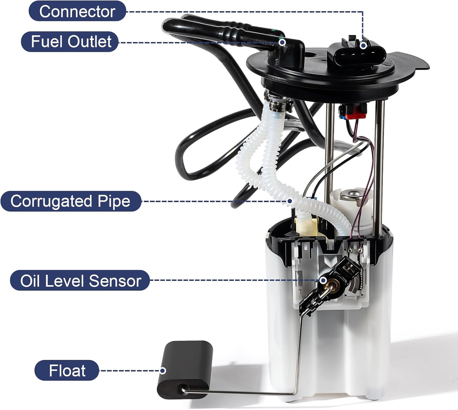 Electric Fuel Pump Module Assembly Compatible with 2006-2008 Chevy Cobalt Pontiac G5 Pursuit Saturn Ion L4 2.0L 2.2L 2.4L GAS Replace E3726M P76252M VANBOL0123 with Sending Unit