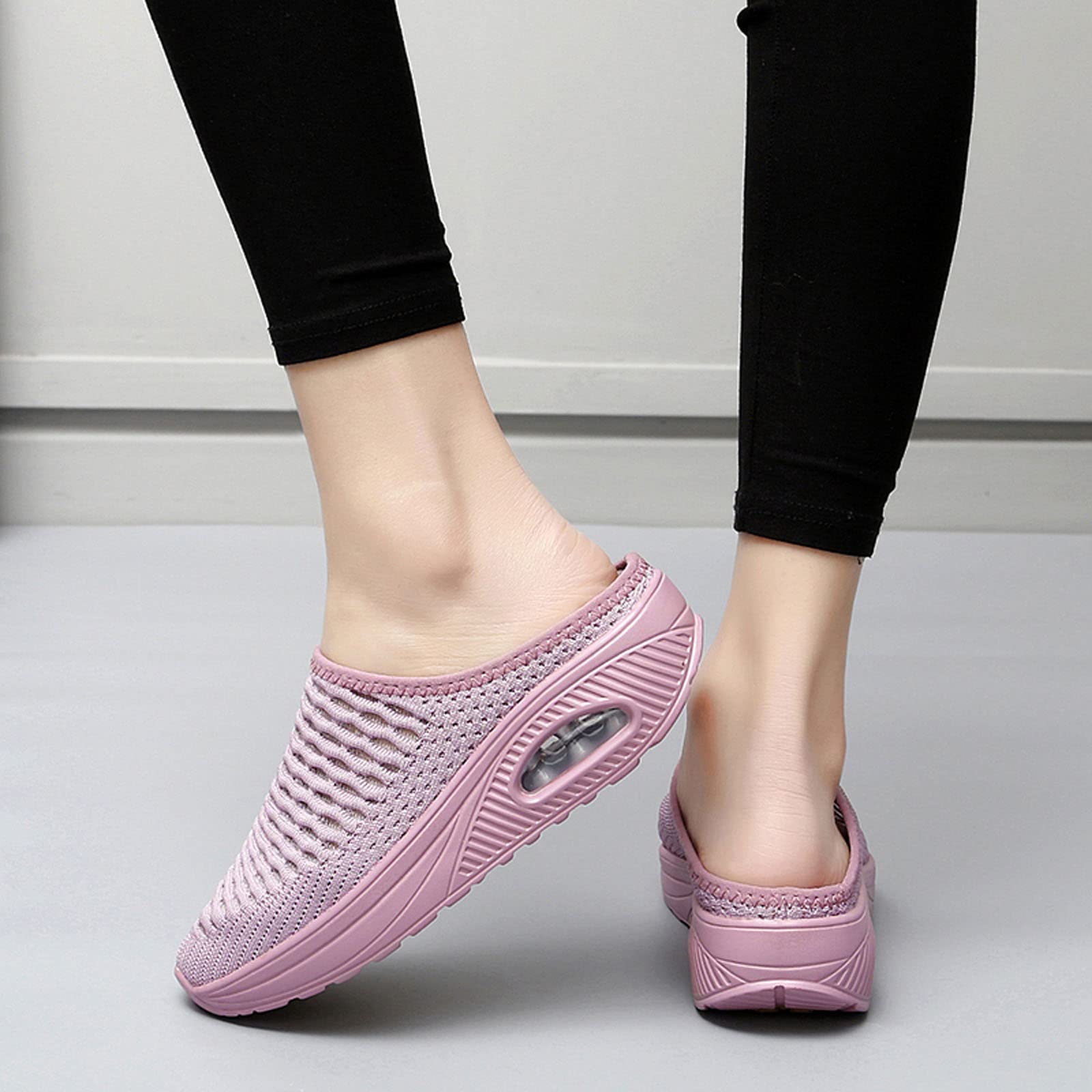 Meidiastra Damskie klapki chodaki lekka platforma z siatki pantofle kapcie buty ogrodowe buty plażowe wsuwane na co dzień trampki