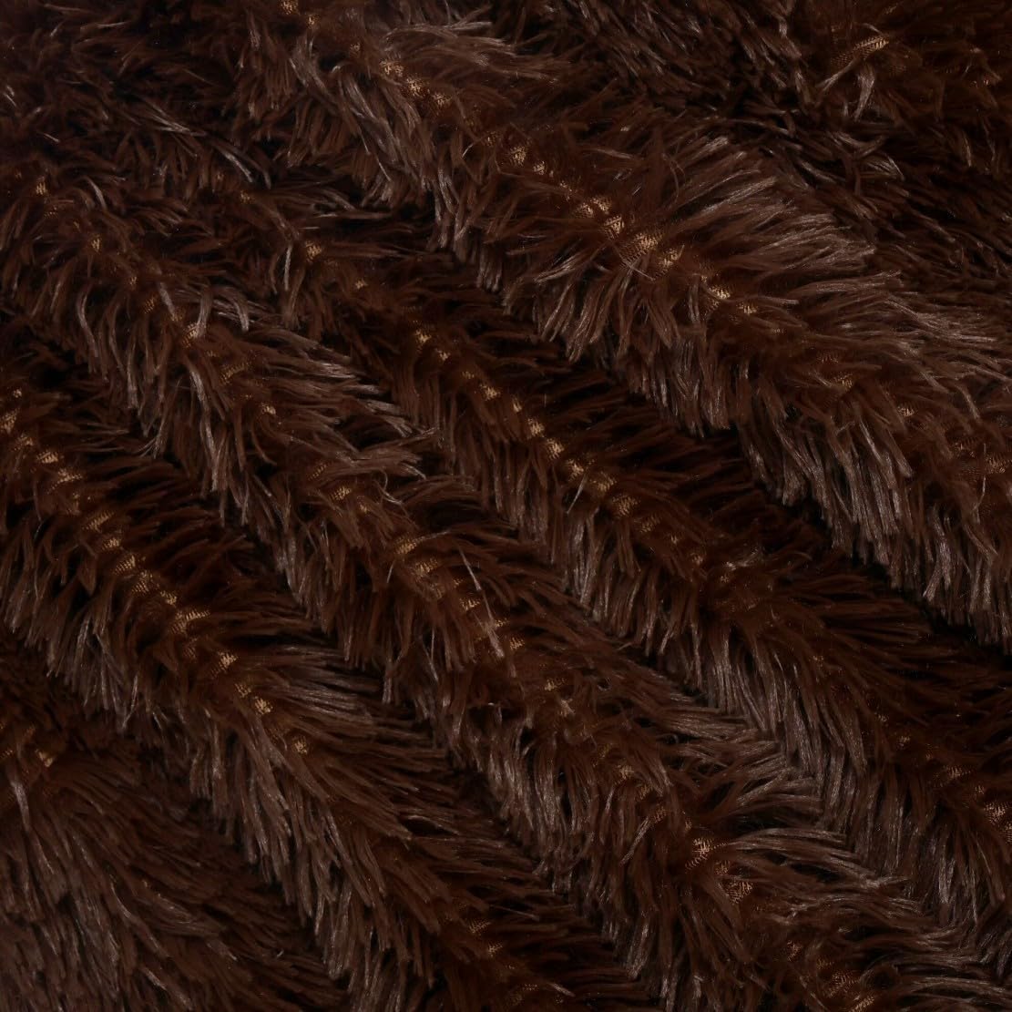 Ultra-Soft Plush Blanket - Cozy Furry Throw for Bed, Sofa, or Couch - Warm & Fuzzy Luxury Cover (51x63 Inches, Brown) - Perfect for Snuggling - Image 4