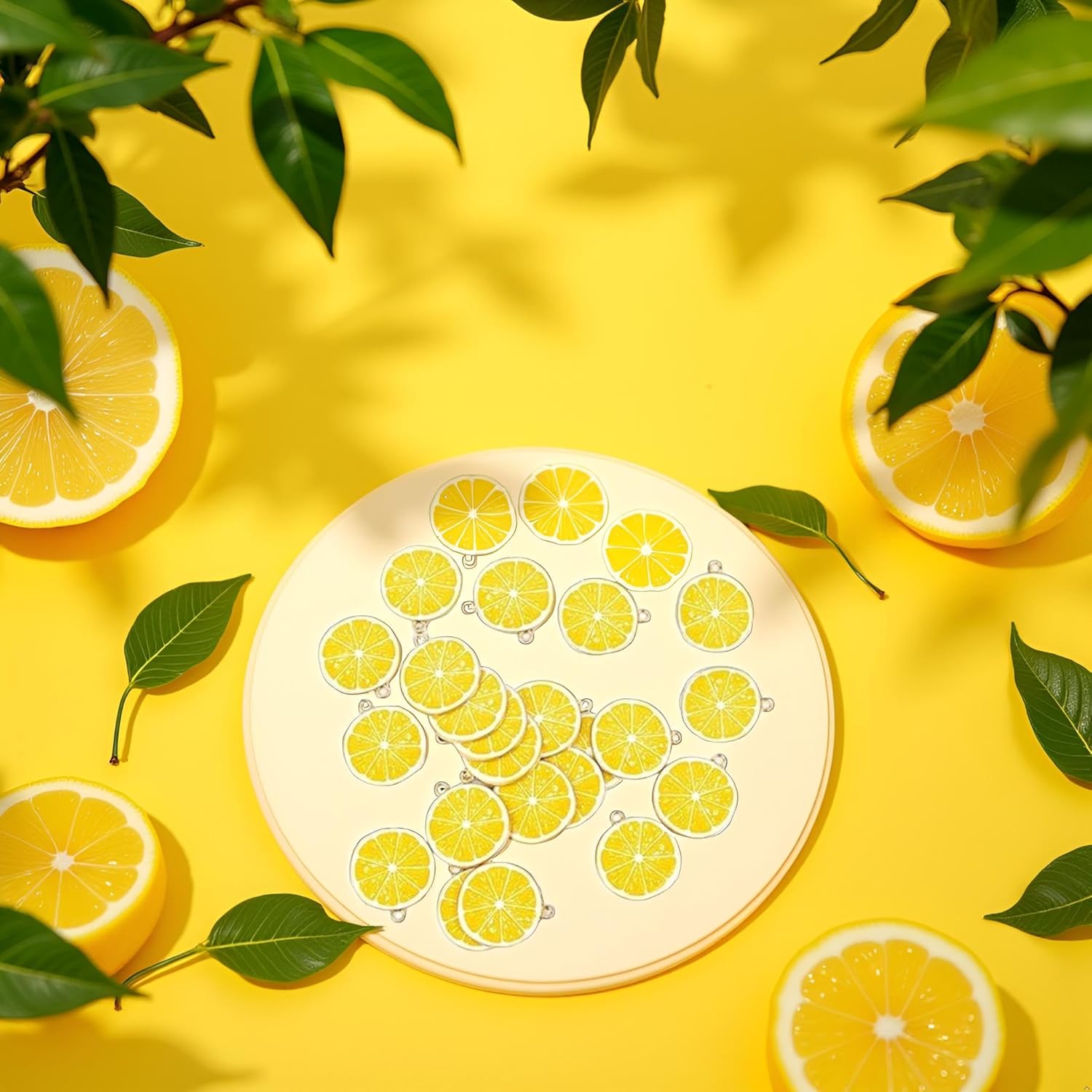 20 Pcs Yellow Lemon Fruit Enamel Lemon Charms Pendant Beads for DIY Jewelry Making Bracelet Necklace Beading and Making - Image 5