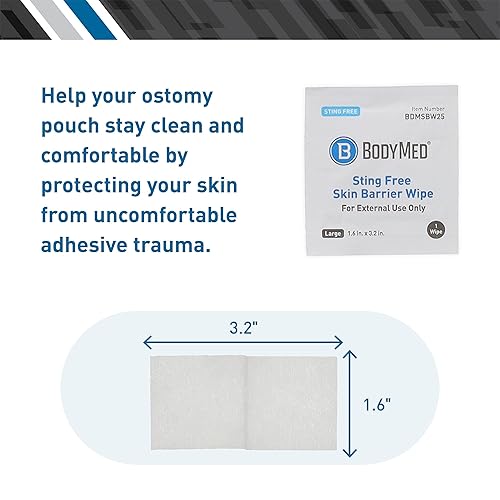 Miniatura 5 de BodyMed Toallitas de barrera para la piel Toallitas de película para el cuidado de la ostomía para la limpieza de la piel y heridas Fórmula sin