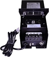 Vista 2 de Transformador de paisaje de bajo voltaje de 300 W, multigrifo de 120 voltios CA a 12-15 voltios LED y halógeno, iluminación exterior