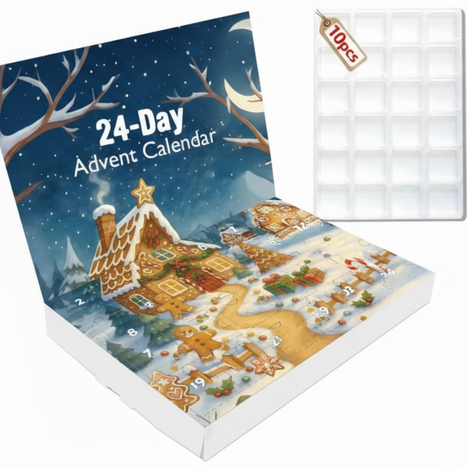 Set di 12 scatole vuote per calendario dell'avvento natalizio, 2026, scatole per calendario dell'Avvento fai da te, da riempire con il conto alla rovescia di Natale, per adulti, bambini