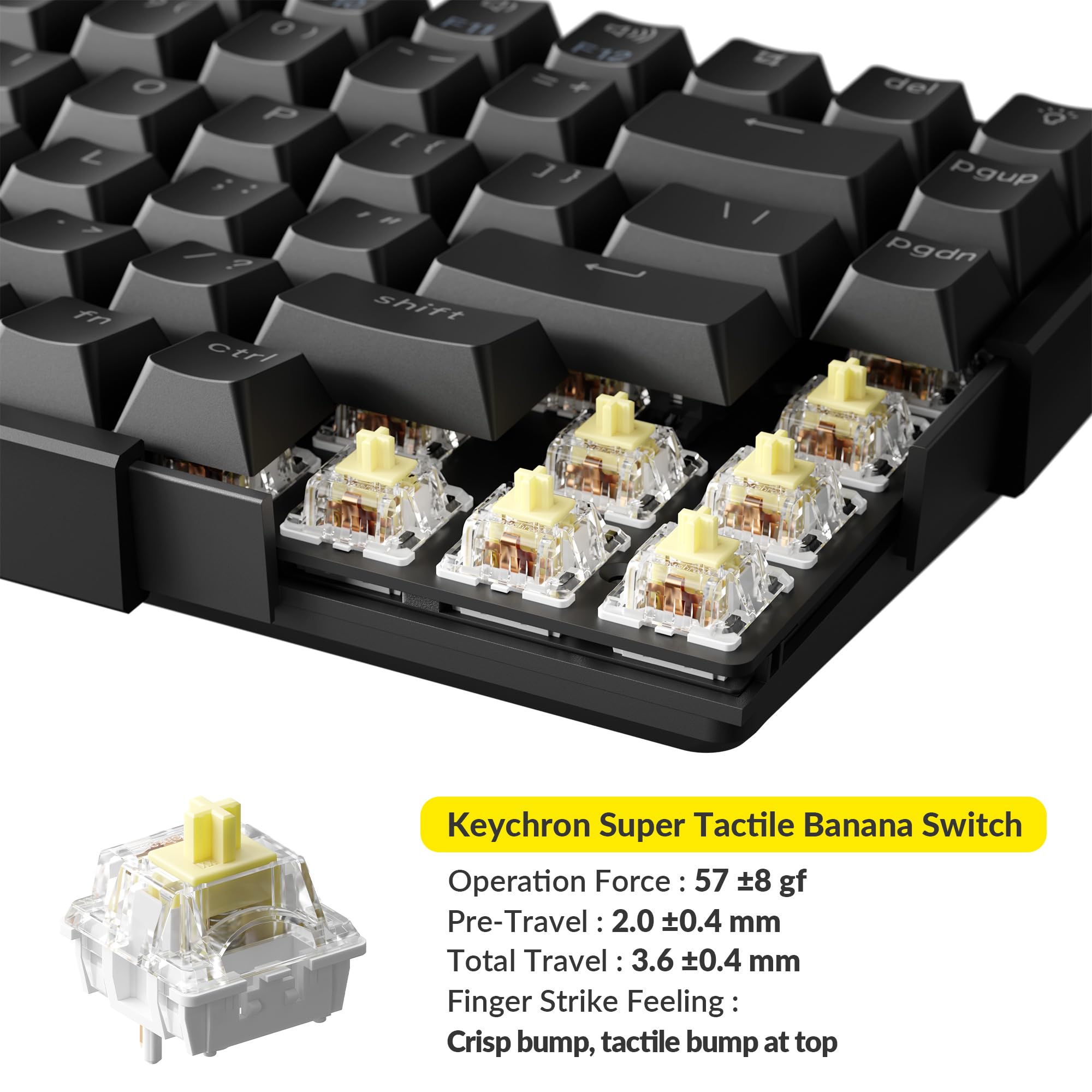 Amazon.co.jp: Keychron Super Switch - 110pcs Banana Tactile