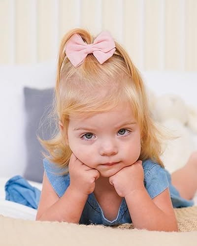 Miniatura 5 de jollybows 24 pinzas para el pelo para bebé, pasadores totalmente forrados, pinzas de cocodrilo, accesorios para el cabello para niñas pequeñas,