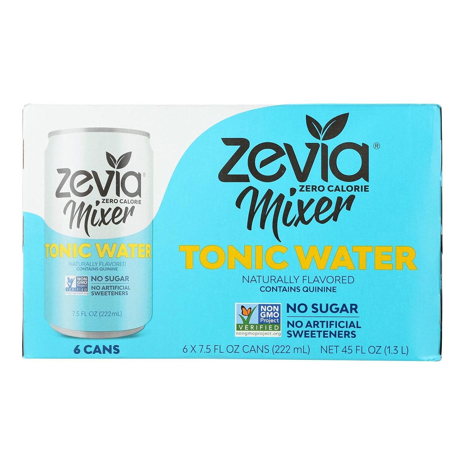 ZEVIA, SODA, TONIC WATER, ZERO CAL 7.5 Fl Oz (Pack of 24