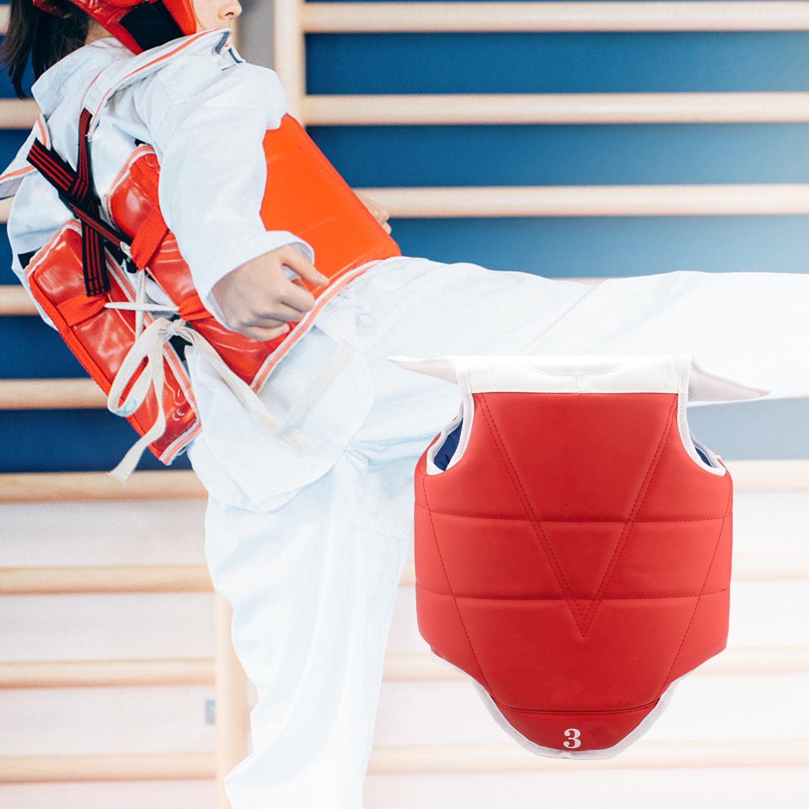 Harilla Karate Chest Guards Reversible Equipo de Protección Protector Chaleco Pad Boxing Sparring Artes Marciales