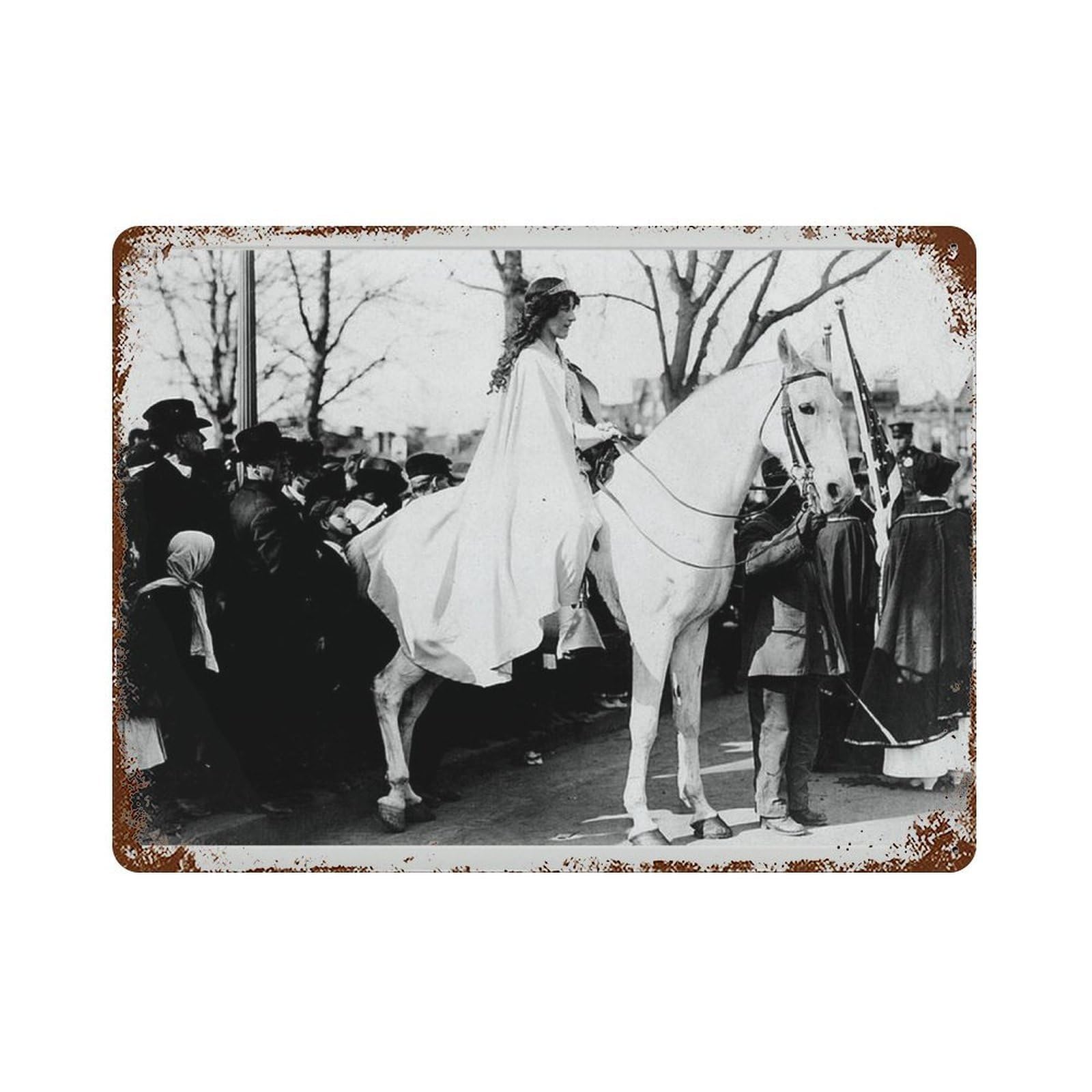 xiaoxiaoshen Vintage Suffragette Black And White Feminist Wall Decor Art Metal Tin Poster Modern Home Decor Art Home Bar Shop Decorations Vintage Sign 30x40cm