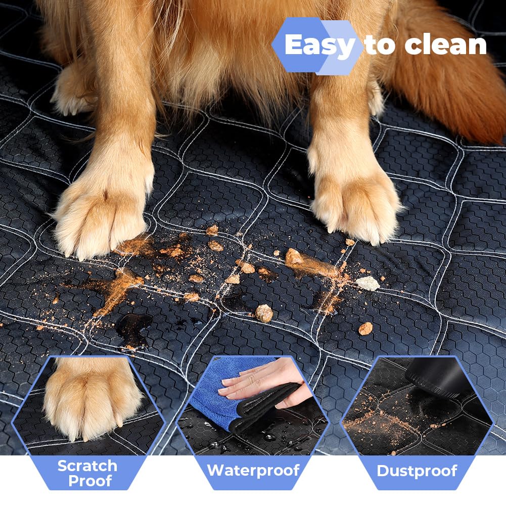 KYG Housse Coffre Voiture Chien Protection Coffre Voiture Chien avec Protection Latérale Imperméable Antidérapant Résistant Housse de Protection Couverture de Coffre 185x105cm