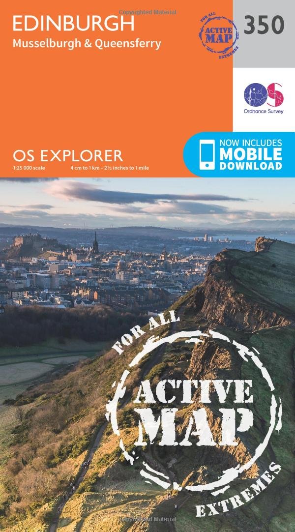 Edinburgh Map | Weatherproof | Musselburgh & Queensferry | Ordnance Survey | OS Explorer Active Map 350 | Scotland | Walks | Hiking | Maps | Adventure