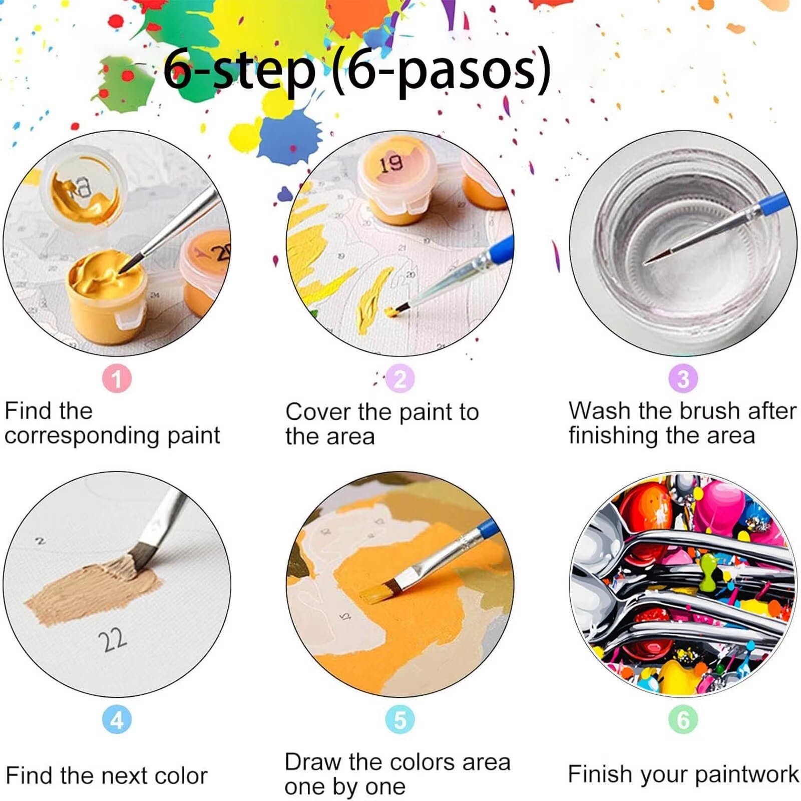 Pintar por Numeros Adultos Vajilla, Pintar por Numeros Niños Kit Manualidades Adultos Abstracto Cuadros para Pintar por Numeros Pintura Acrílico, Cuadros Decoracion Salon Modernos 80X160cm 7w-5-7