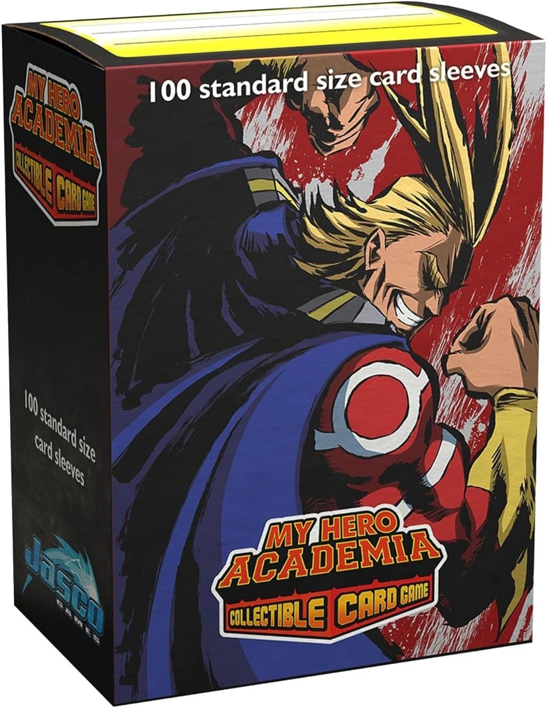 My Hero Academia Collectible Card Game All Might Flex Card Sleeves | 100 Dragon Shield Art Sleeves | Card Game Holder | PVC and Acid-Free | Designed for Use with TCG and LCG Games | Made by JASCO